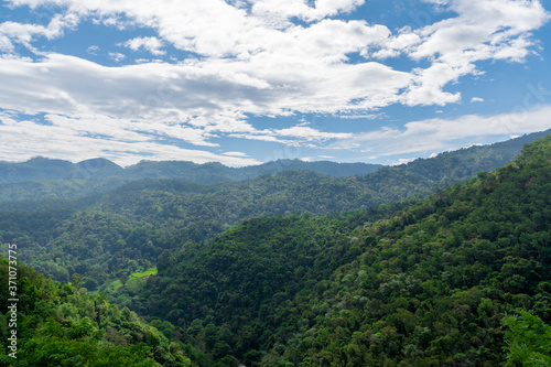 mountain landscape with clouds