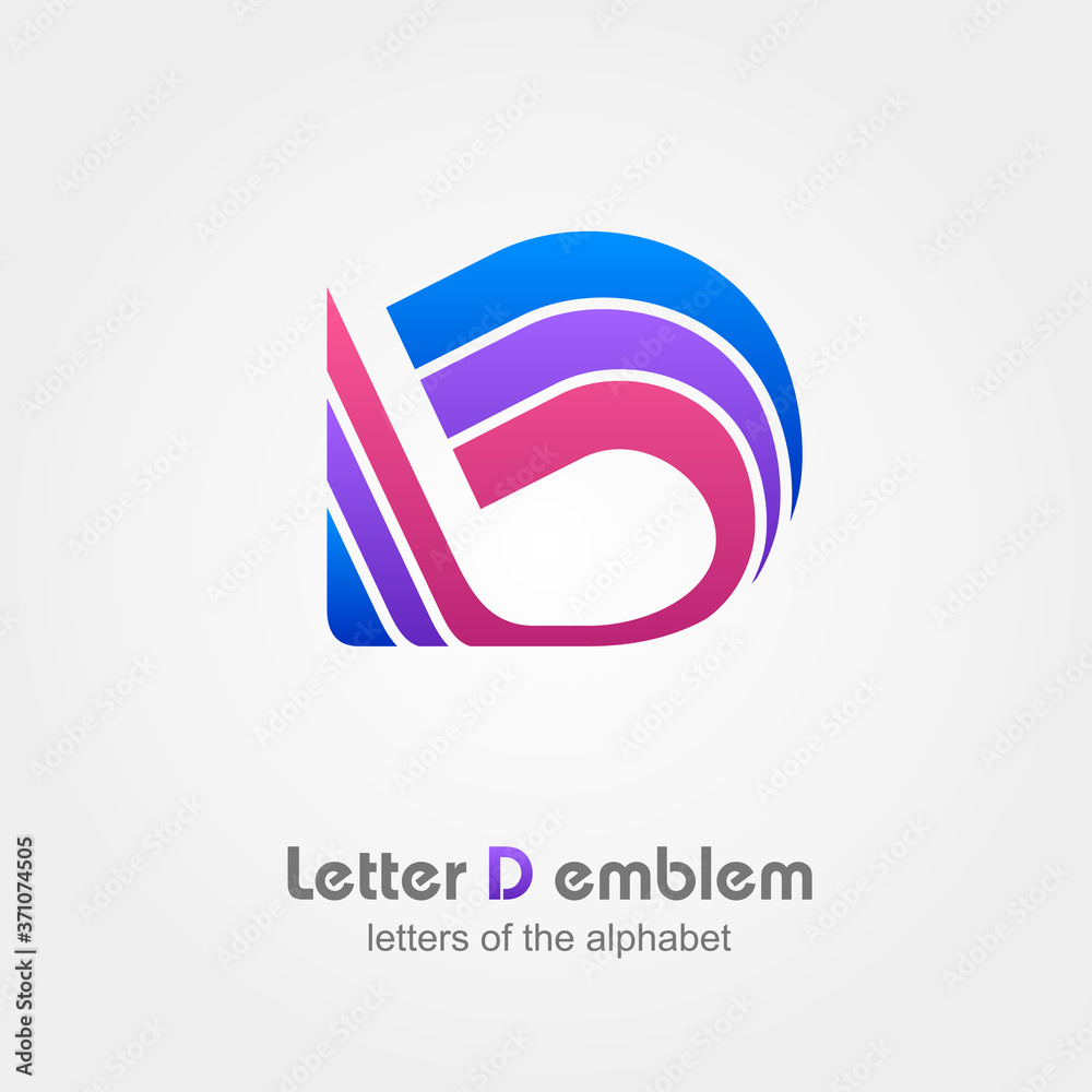 Obraz premium Letter D logo icon design template elements, Vector illustration Eps 10