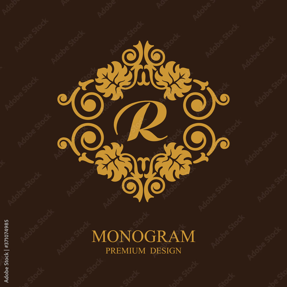 Monogram design elements, Calligraphic graceful template, Typographic sign, Elegant line art logo, Vector illustration Eps 10