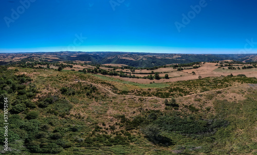 Espinasse (Cantal, France) - Vue aérienne depuis la table d'orientation