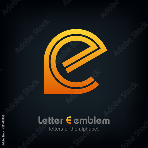 Letter E logo icon design typography template elements, ABC concept type as logotype, Leters of the alphabet, Vector illustration Eps 10