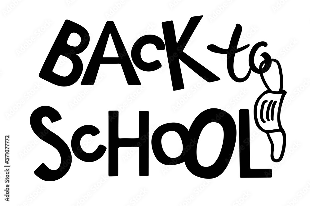 Back to school 2020 lettering. Hand written words isolated on white background. Black hand lettering quote with face mask sketch element. Masked up back to school. Quarantine Teacher Shirt Design Back to school 2020 lettering. Hand written words isolated on white background. Black hand lettering quote with face mask sketch element. Masked up back to school. Quarantine Teacher Shirt Design
