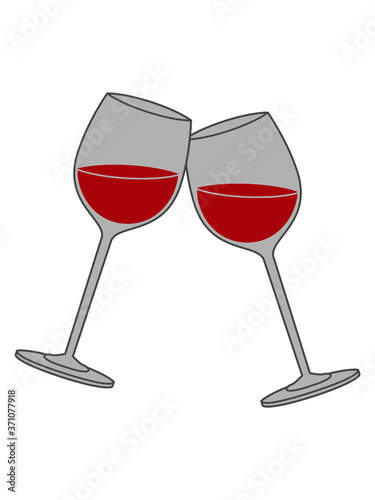 Anstoßen Wein Gläser 2 Kultur Clipart Logo 