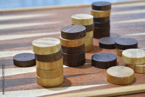 backgamon wooden table photo