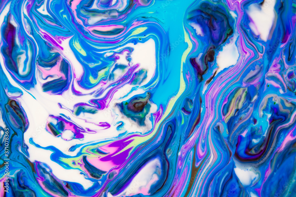 Fototapeta premium Ebru style background with different patterns in high quality