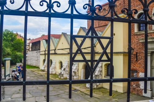 KRAKOW, POLAND, 17 JULY 2018: The old jewish ghetto