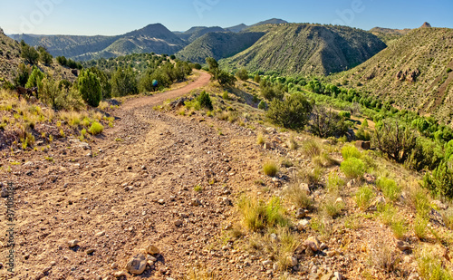 Road to Stewart Ranch at the Verde River Arizona. This is a public recreation area. No property release is necessary.