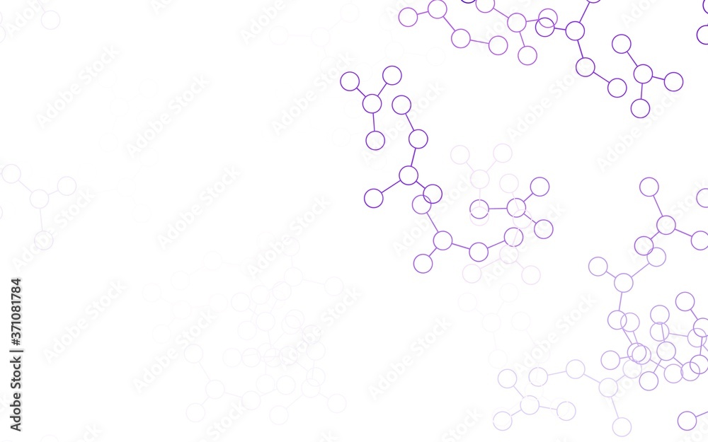 Light Purple vector backdrop with artificial intelligence data.