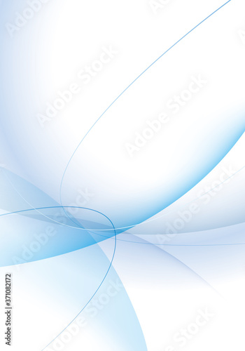 透明感のある青い曲線のグラデーションの背景イラスト