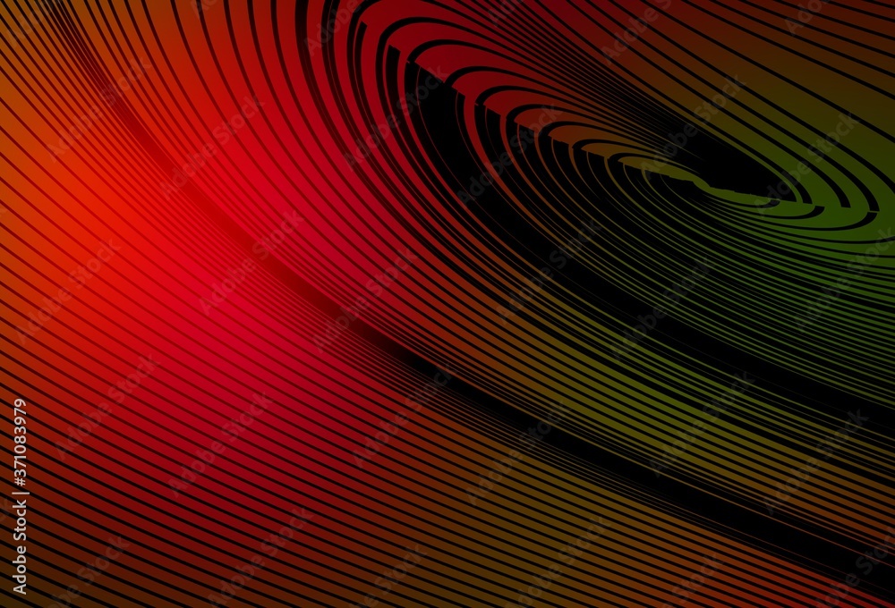 Dark Green, Red vector background with wry lines. Dark Green, Red vector background with wry lines.