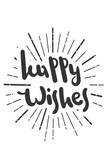 Happy wishes Christmas wishes lettering doodle style