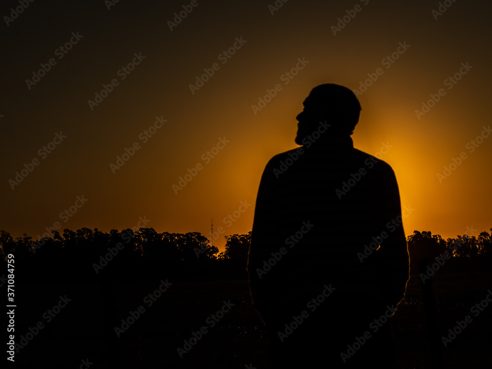 silhouette of a man silhouette of a man