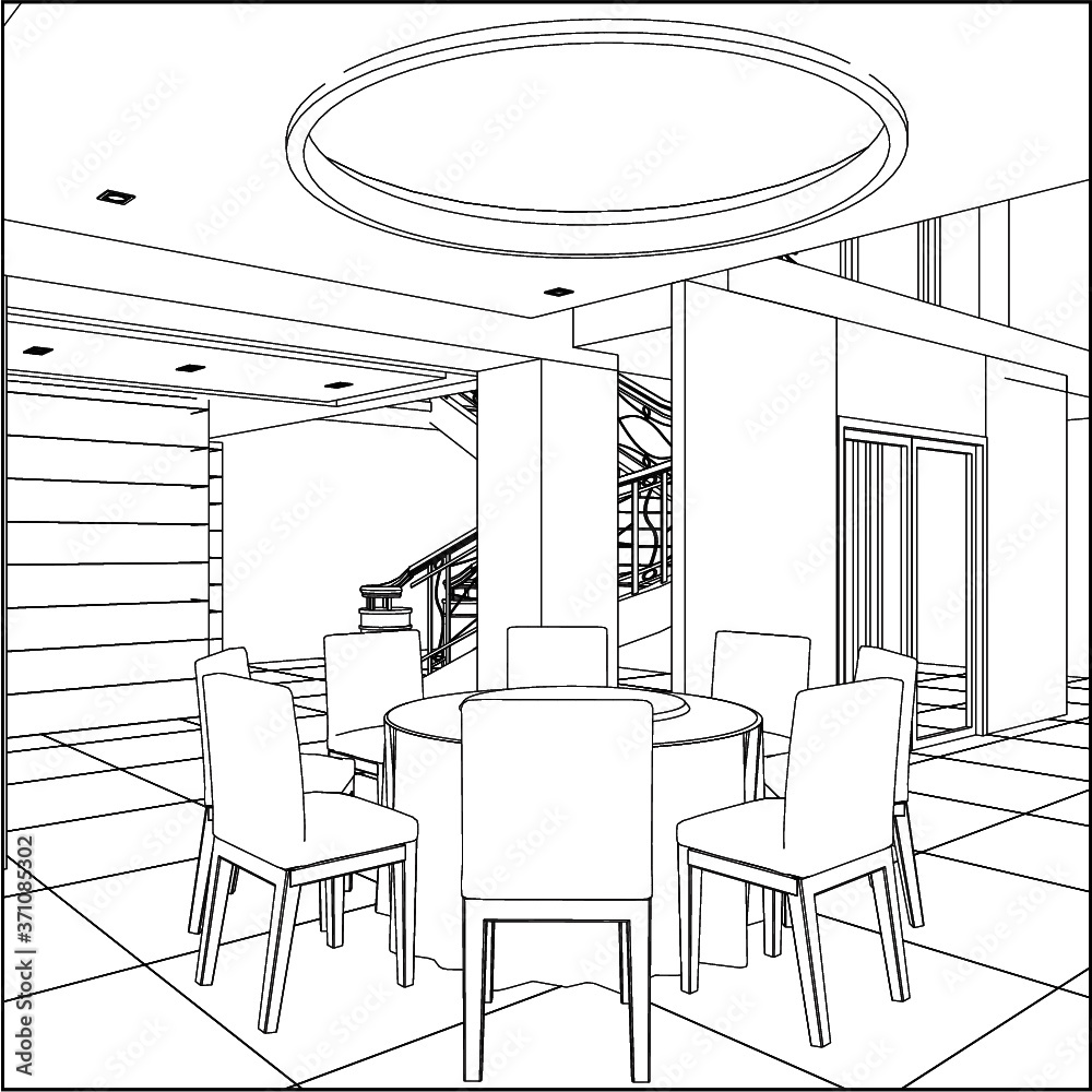 Dining Room Vector Dining Room Vector