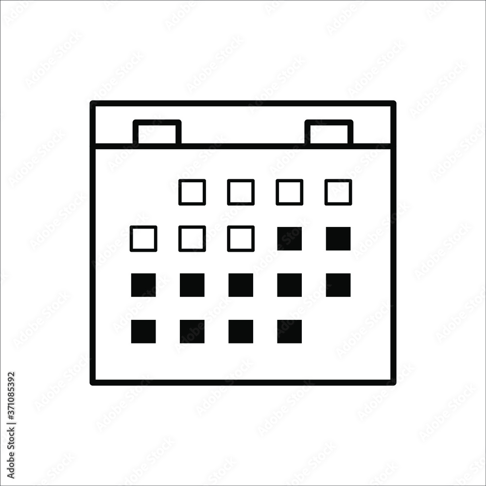 Calendar Icon set. Calendar on the wall. Vector illustration. Calendar Icon set. Calendar on the wall. Vector illustration.
