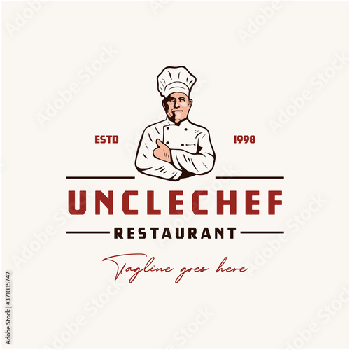 Classic Vintage retro Chefs for Restaurant Cafe Bar Logo design