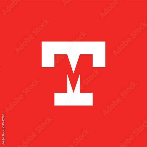 Initial letter logo TM, MT, logo template