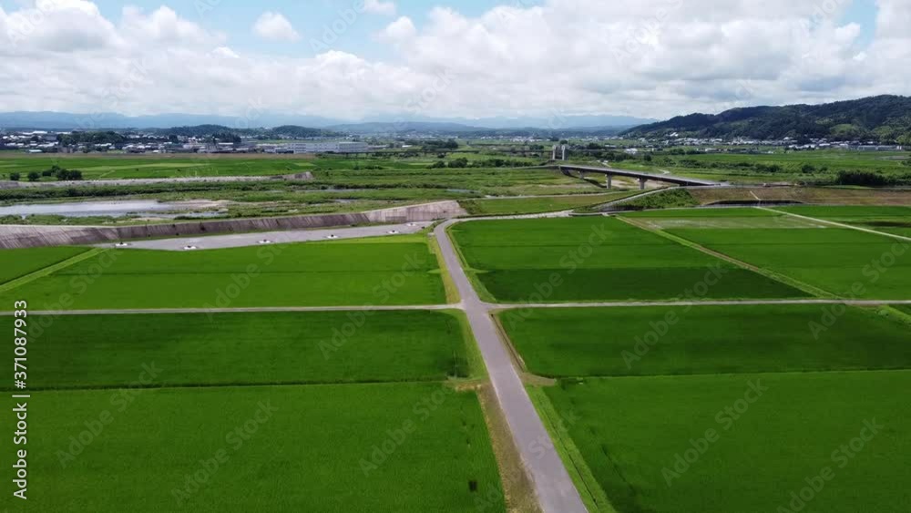 【田舎の風景】空から見る農道-三重 【田舎の風景】空から見る農道-三重