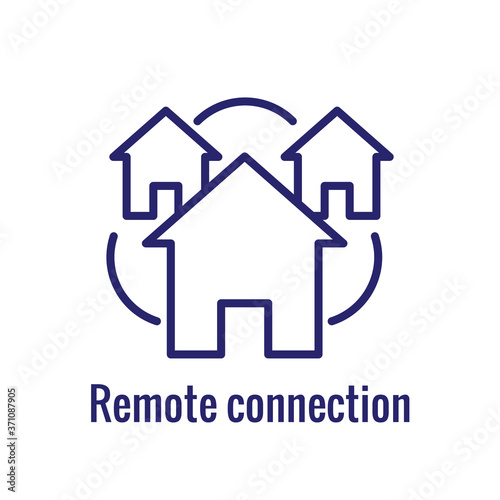 Remote work icon showing work from home concept