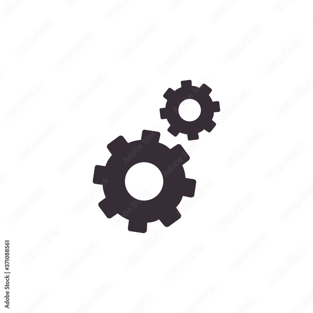 Setting icon isolated on white background Setting icon isolated on white background