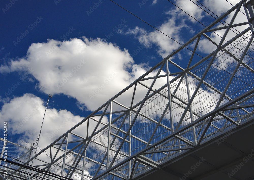 Naklejka premium Clouds in blue sky, climate concept