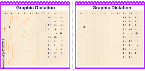 Draw a picture on the arrows. Cartoon graphic squirrel.