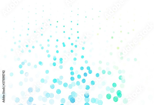 Light Blue, Green vector texture with disks. © smaria2015