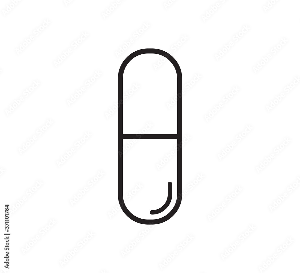 Capsule icon vector logo design template Capsule icon vector logo design template