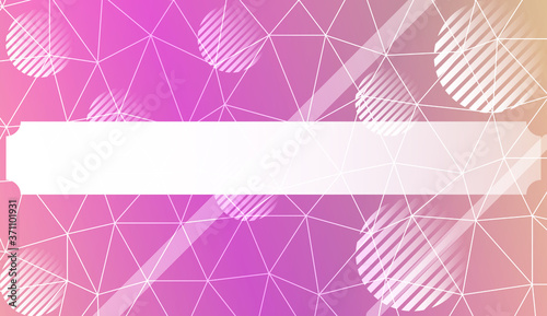 Decorative background with triangles, line, circle, space for text. Bright background for poster, banner, flyer. Vector illustration. Creative gradient color.