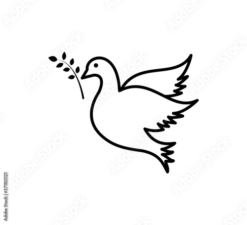 Dove icon vector logo design template