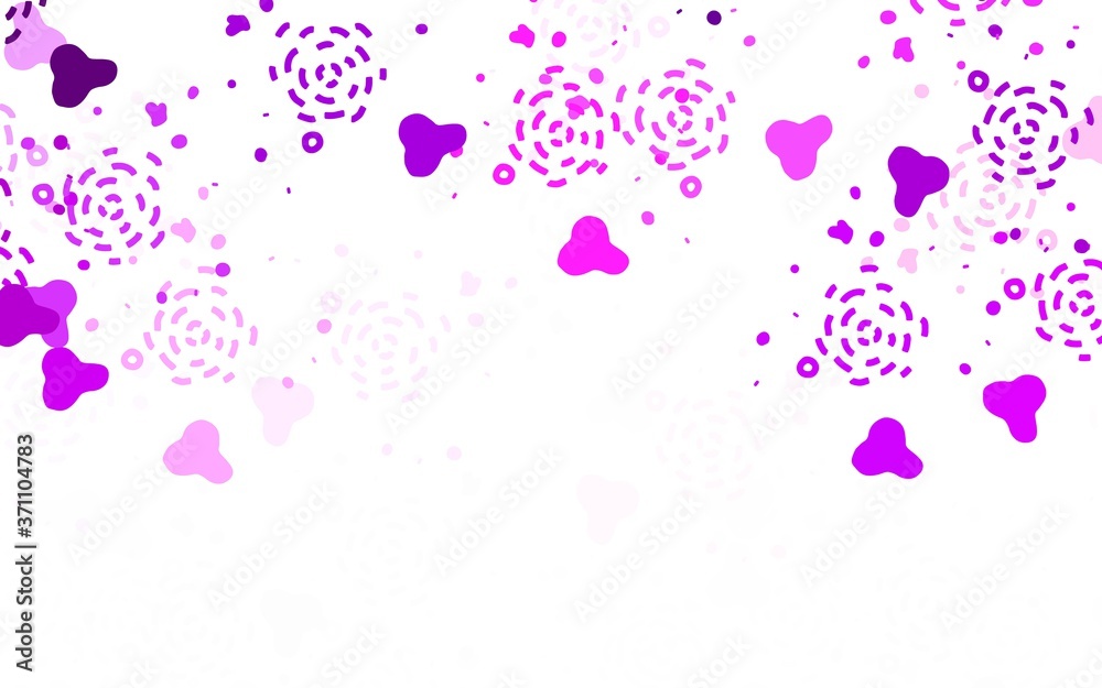 Light Purple vector pattern with random forms.