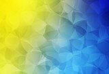 Light Blue, Yellow vector polygon abstract background.