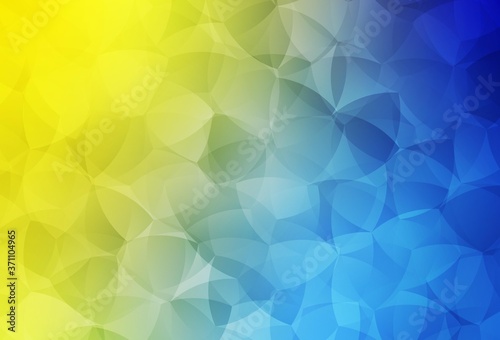 Light Blue, Yellow vector polygon abstract background.