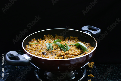 Kitchen concept, Cooked rice in the pan