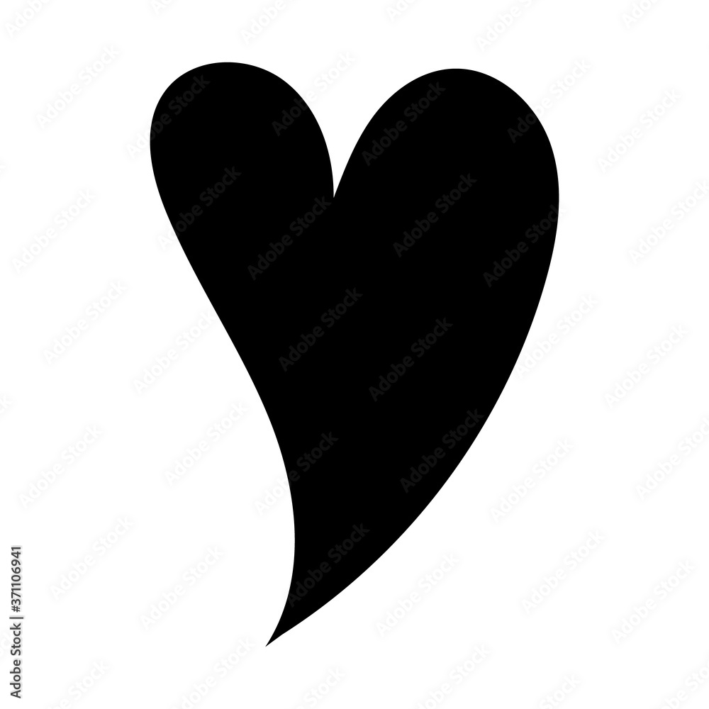 heart love figure work art silhouette style heart love figure work art silhouette style