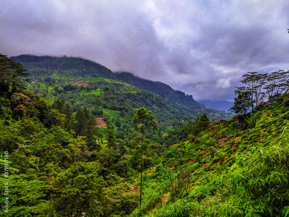 mountains view with blue sky