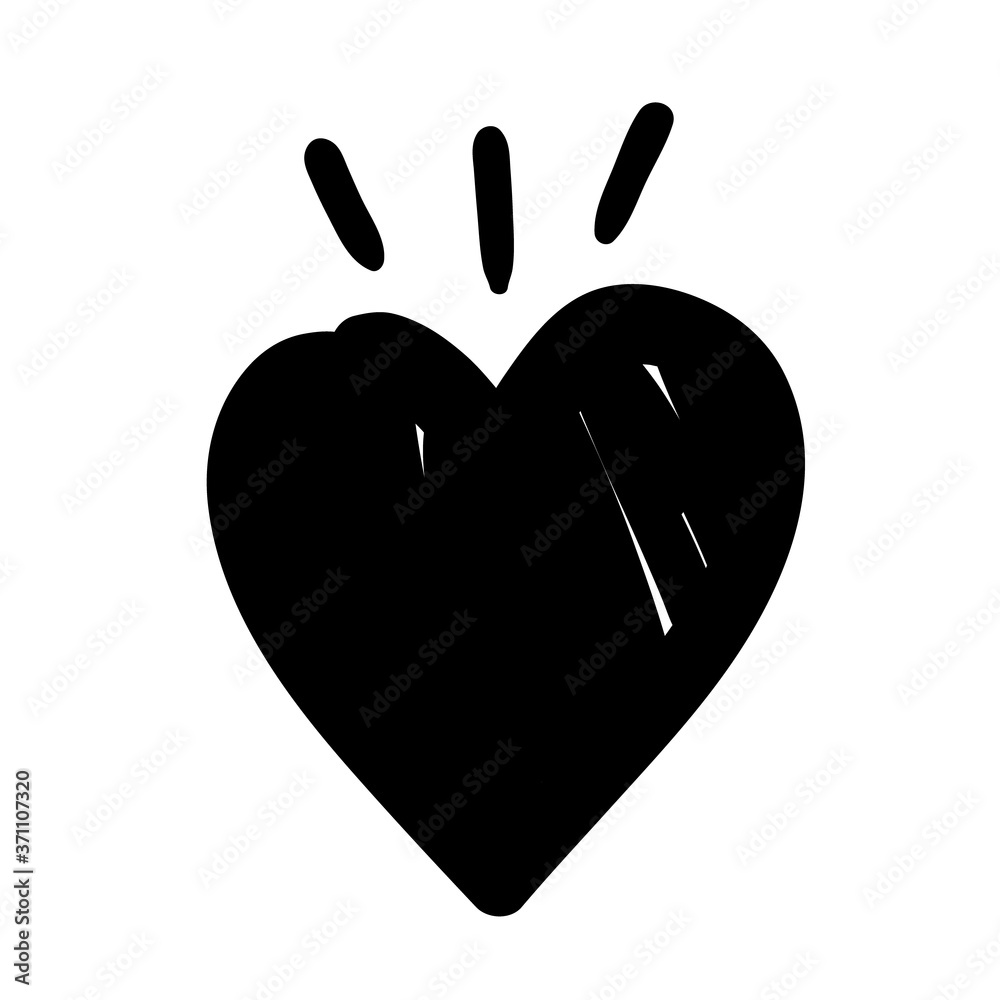 heart love with splash lines painted work art silhouette style heart love with splash lines painted work art silhouette style