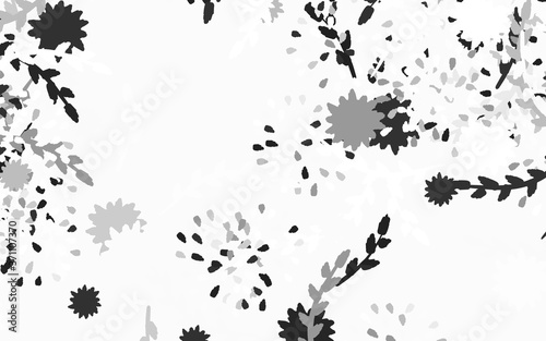 Light Gray vector elegant wallpaper with flowers
