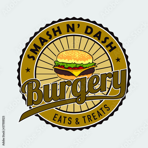 Smash n dash burgery illustration vector