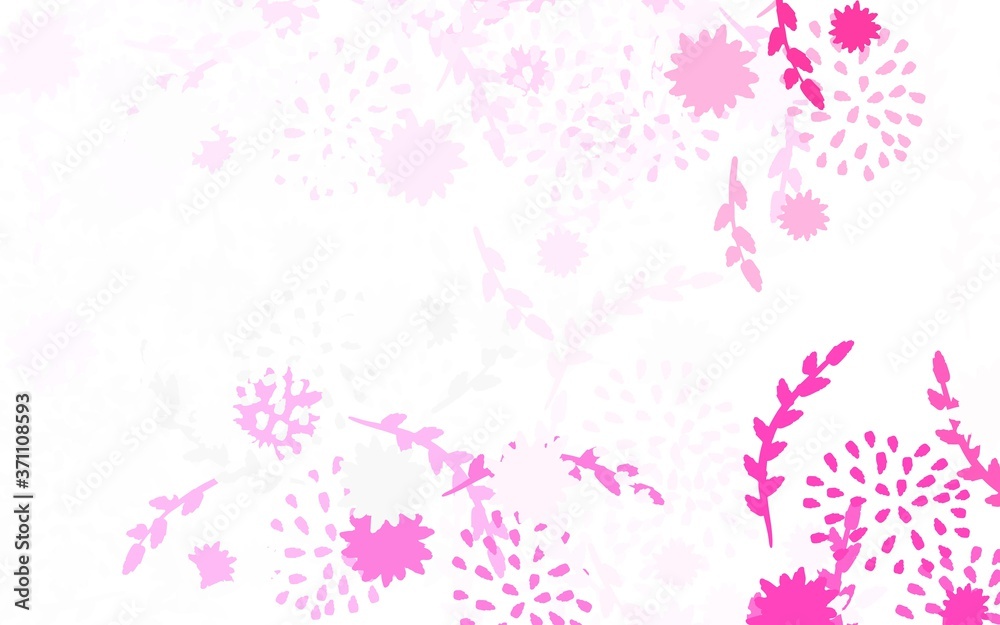 Light Pink vector elegant pattern with flowers, roses. Light Pink vector elegant pattern with flowers, roses.