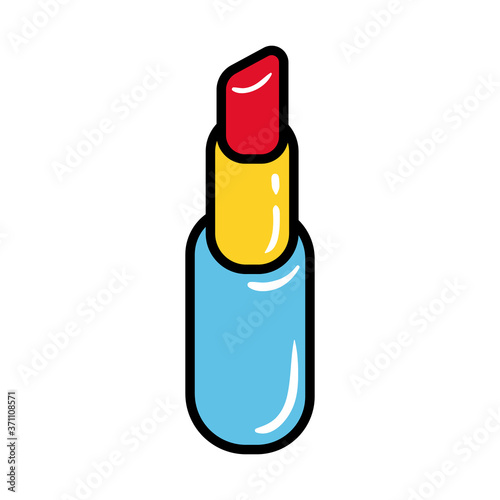 lipstick pop art flat style
