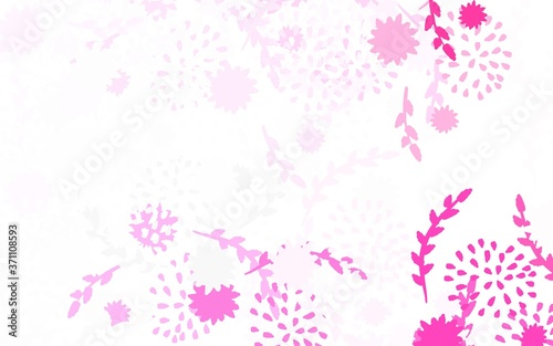 Light Pink vector elegant pattern with flowers  roses.