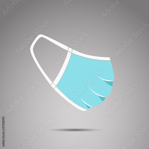 Face protection mask for epidemy. Vector art. 
