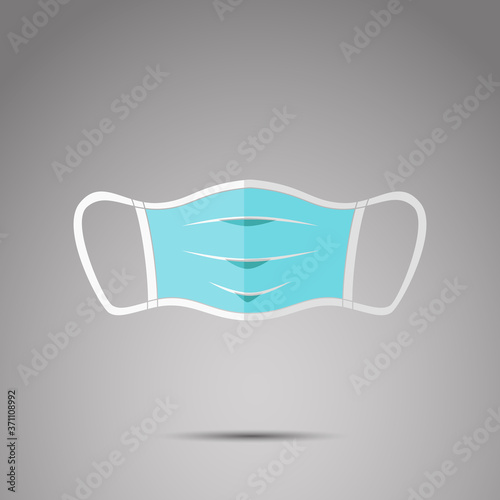 Face protection mask for epidemy. Vector art. 
