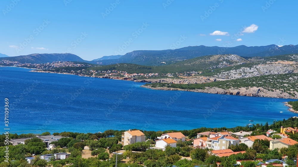 Panoramic view over Kvarner bay in croatia