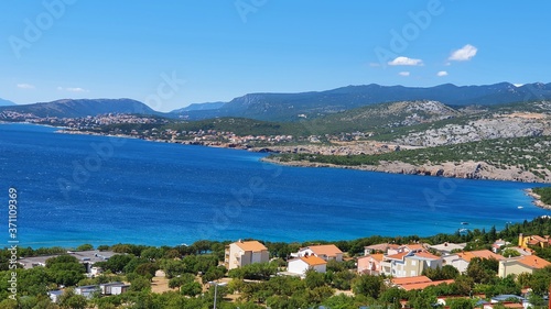 Panoramic view over Kvarner bay in croatia