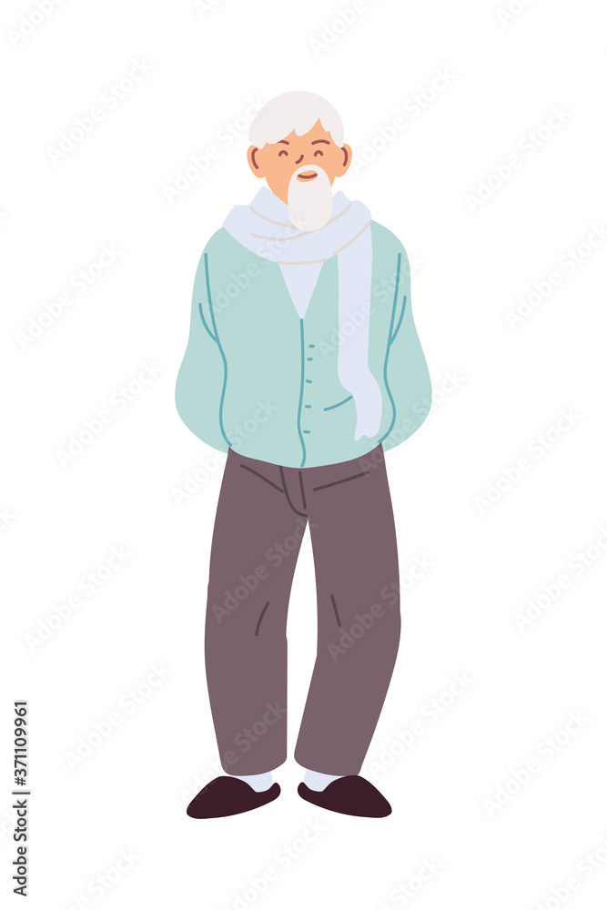 Grandfather avatar old man vector design