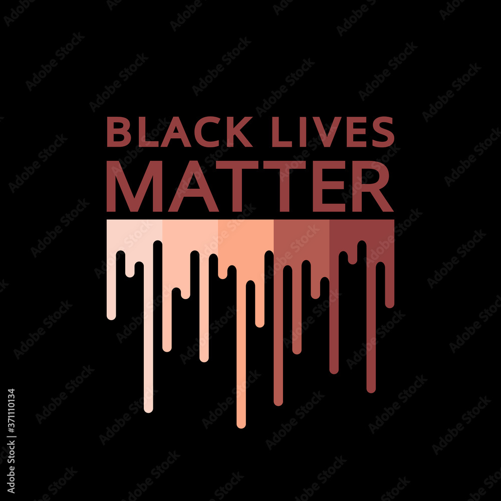 Fototapeta premium Black lives matter. BIPOC. Anti racism and racial equality and tolerance banner. democracy, protest, activism.poser,vector illustration, social media template