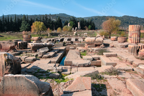 Ruins of ancient city Claros (klaros). Claros is famous temple and oracle of Apollo