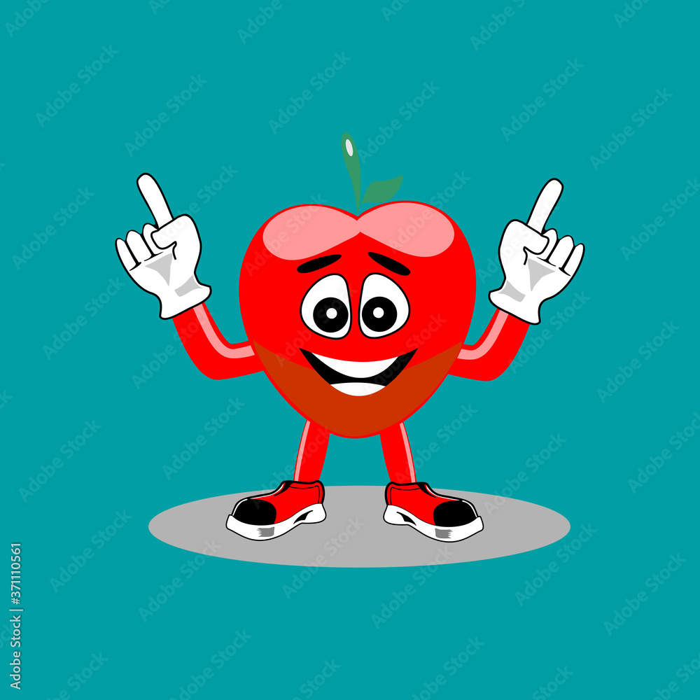 funny apple cartoon Stock Vector Adobe Stock