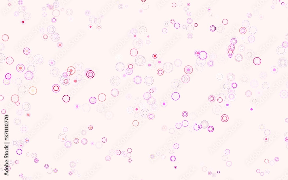 Light Pink, Yellow vector background with bubbles. Light Pink, Yellow vector background with bubbles.